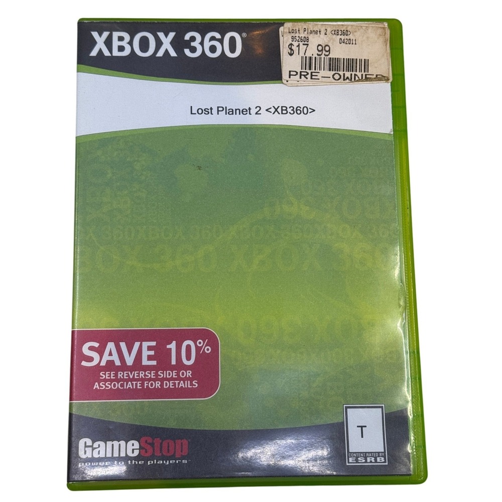 Lost Planet 2 Capcom Xbox 360 Video Game Disc GameStop Case